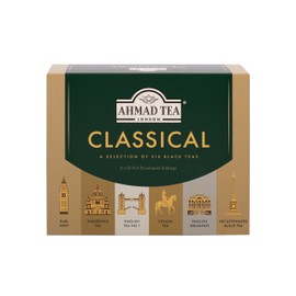 Ahmad Tea Black Tea, Classic Selection Pack Teabags, 60 Foil Teabags - Caffeinated, Decaffeinated, & Sugar-Free