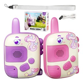 Walkie Talkie Para Niñas Unicornio Radio Niños Juguete 2 Pcs                                                                                          