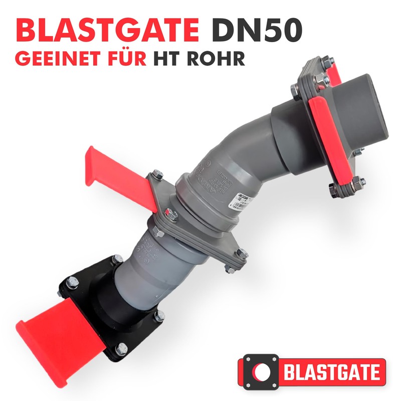 BlastGate 50 mm Gate Valve DN50 for Workshop Extraction Airflow