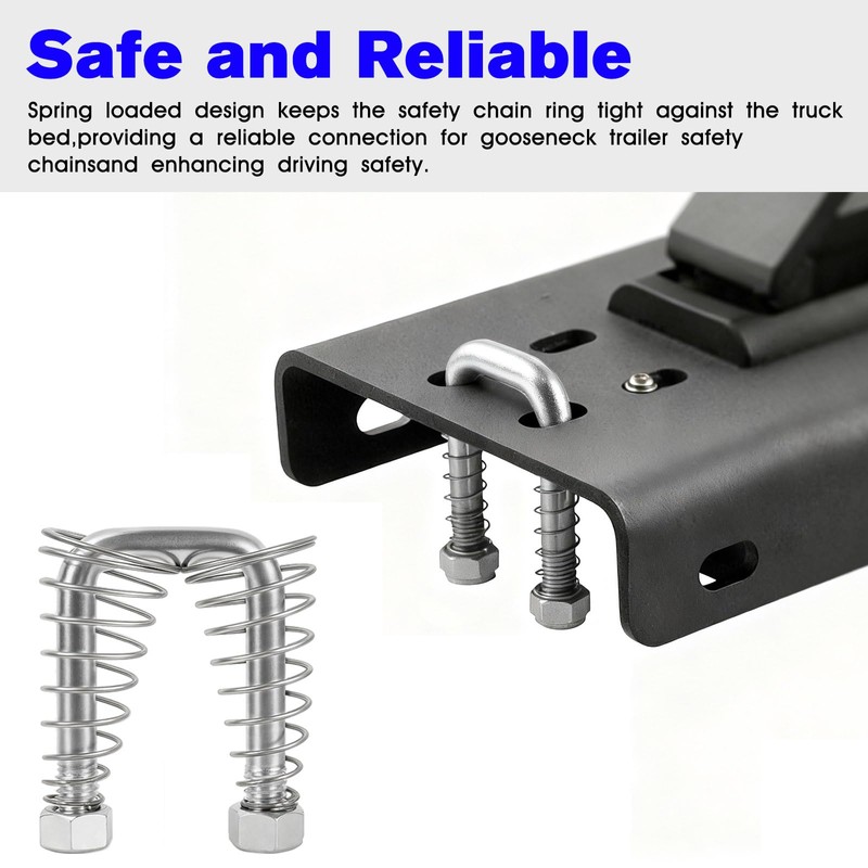 1900-2-1600 Replacement B&W Gooseneck Hitches Safety Chain Trailer U-Bolt Kit