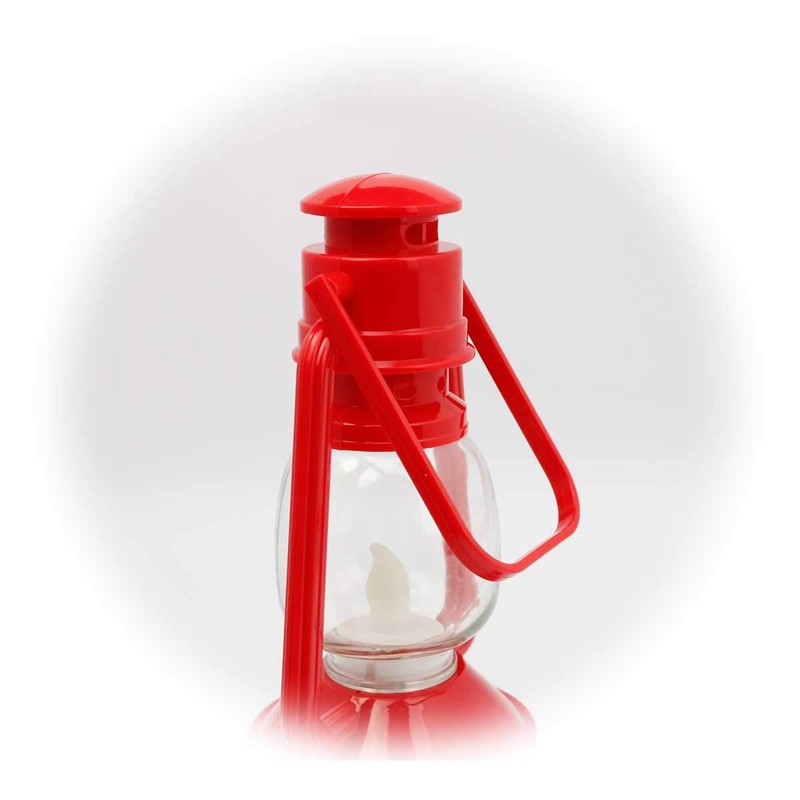 Star Niko Plastic LED Lantern Red 15 x 8.5 cm