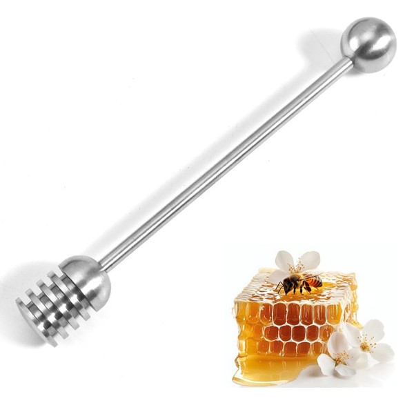 1 Pcs Long Handle Honey Dipper Anti-Rust Honey Stirrer Spoon