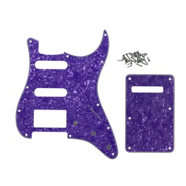 ROZILO 11 Hole Purple Pearl Strat HSS Pickguard Guitar BackPlate Set For Fender US/Mexico Made Standard Stratocaster Guitar Part
