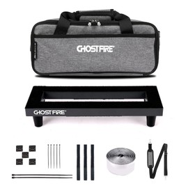 Ghost Fire Guitar Pedal Board Aluminum Alloy 0.8lb Super light Effect Pedalboard13.7''x5.5'' with Carry Bag,SPL-01