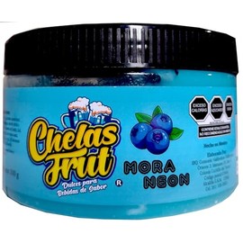 Chelas Frut Mora Neón - Pasta sabor mora color azul neón - 500 g - Para preparar micheladas