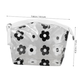 TOVINANNA Clear Toiletry Bag Travel Cosmetic Pouch with Stylish Floral Pattern Capacity for Essentials for Women Easy Access for Airport Travel Use
