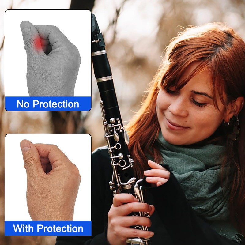 12 Pack Rubber Clarinet Thumb Rest Cushion Protector Fit for