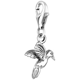 Charm Hummingbird Pendant in Nena Lina 925er Sterling Silver for Charm Bracelet, Necklace, Earring, Bracelet and Charm Carrier Many Popular 713108-000