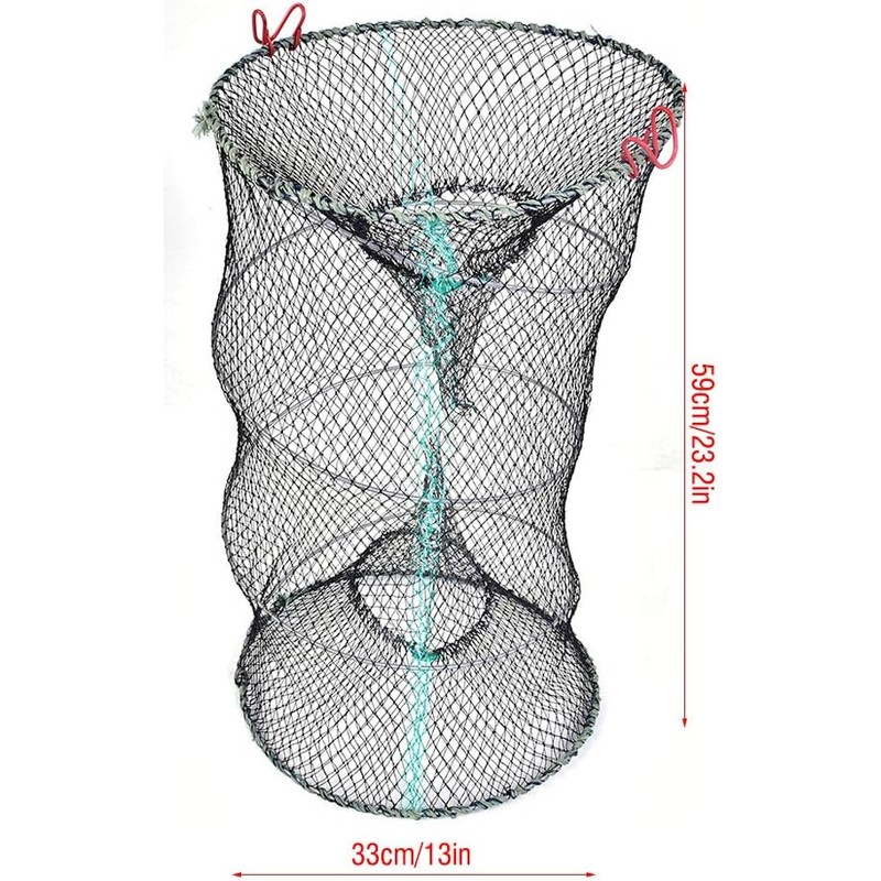 Tbest Red de Pesca con Diseño Plegable, 25-40 Cm