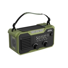 27000 mAh Crank Radio Emergency, Emergency Radio Solar Crank FM/AM with Bluetooth 5.3, Emergency Radio SOS Alarm & Compass & Torch, Survival Radio for Outdoor Preparation for Natural Disasters (Green)