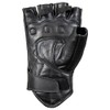 MDM Mens Cow Nappa Leather Fingerless Motorcycle Gloves - Shock