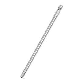TA-VIGOR 1Pcs T30 Torx Head Screwdriver Bits 1/4 Inch Hex Shank, 150mm Long Magnetic Tamper Proof Star S2 Steel Security Torx Bits with Hole for Impact Driver Drill Bits Hand Tools