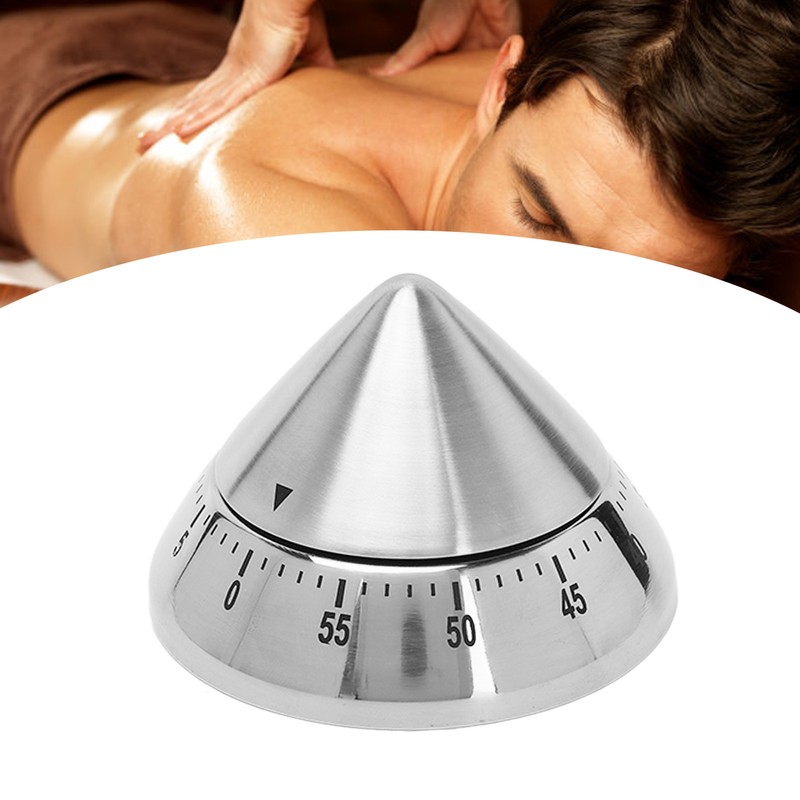 Pointed Mechanical Timer Clear Scale Stainless Steel Cooking Mechanical Reminder