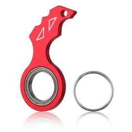 Keychain Spinner Fidget Toy with Key Ring, Funny Finger Spinning Key Chain Portable Key Holder Toys for Teens Adults Men Women Finger Exercising (Red)