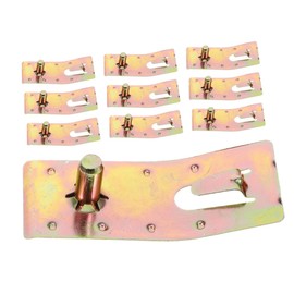 Operitacx 10pcs Securing Clip Warehouse Shelving Clips Pool Clamps for above Ground Pools Pallet Rack Clip Pallet Racking Connector Netting Clips Safety Clip Pallet Racks Khaki Carbon Steel