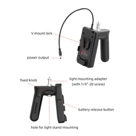 IFOOTAGE V-Mount Lock Battery Plate with Grip