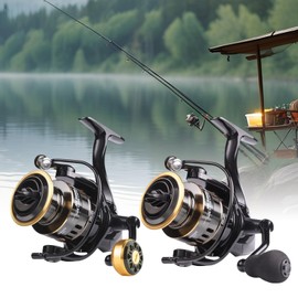 Fishing Reel HE1000-7000 5.2:1 Gear Ratio 22lb Drag Metal Spool Fishing Reel for Freshwater