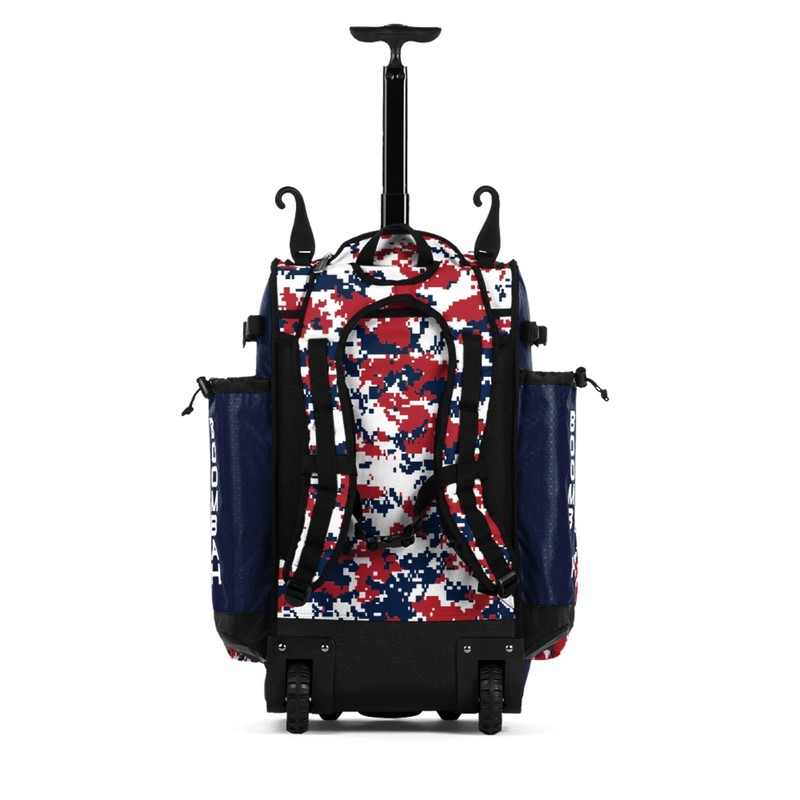 Boombah Rolling Superpack Hybrid Bat Pack PS-9051-3000C23 Digital Camo Navy/Red