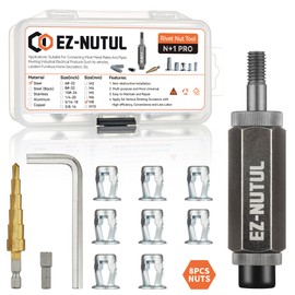 Jack nut Installation Tool Set Hand Thread Insert Jacknuts Assortment Kit for Thin Metal Plastic Polywood Pressboard Hardboard (M8 (Jack Nut Tool-8pcs))