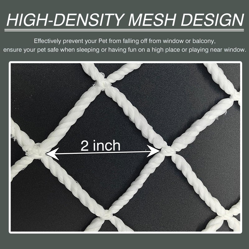 WEISGJA Cat Balcony Net, Large Cat Netting Pet Anti-Fall Safety