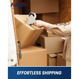 ADHES Heavy Duty Packing Tape, 6 Rolls, 1.88 Inch x 55 Yards, 2.7 mil Clear Ship
