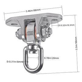 Yyiwhmy Ceiling Hook Heavy Duty 360° + 180° Rotation, 304 Stainless Steel Hammock Swing Hook with Bearing for Wooden Beams and Concrete Ceiling Suspension Hanging Chair Yoga Sandbag 540 kg Capacity