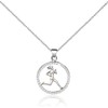 FEELMEM Runner Necklace Marathon Lover Gift Running Girl Pendant Necklace
