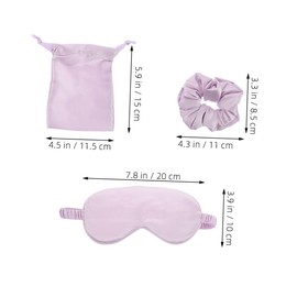 Ipetboom Soft Eye Cover with Adjustable Strap Travel Essentials with Hair Tie for Complete Darkness and Deep Sleep