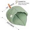 Cat Sleeping Bag,Linen Fabric Cat Bed Cave Leaf Nest Pet