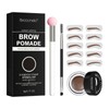 Waterproof Eyebrow Cream with Brush, with 1 Count Sponge Brush
