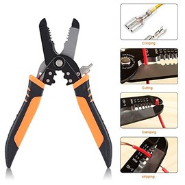 Alicates Pelacables Portátil Multi-funcional Alicates Cable de Electricista Abrazadera de corte Herramienta de Mano Engarzadores                      