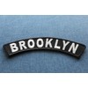 Brooklyn Small Rocker Patch - 4x1.25 inch. Embroidered Iron on