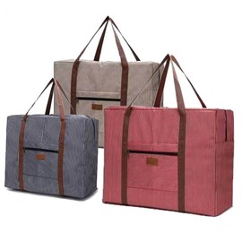 Water-Resistant Multi-purpose Fabric Bag Picnic Travel Bag (Random Color) 3 Sizes 93030-Pretty Outing Bag (Large) 3ea