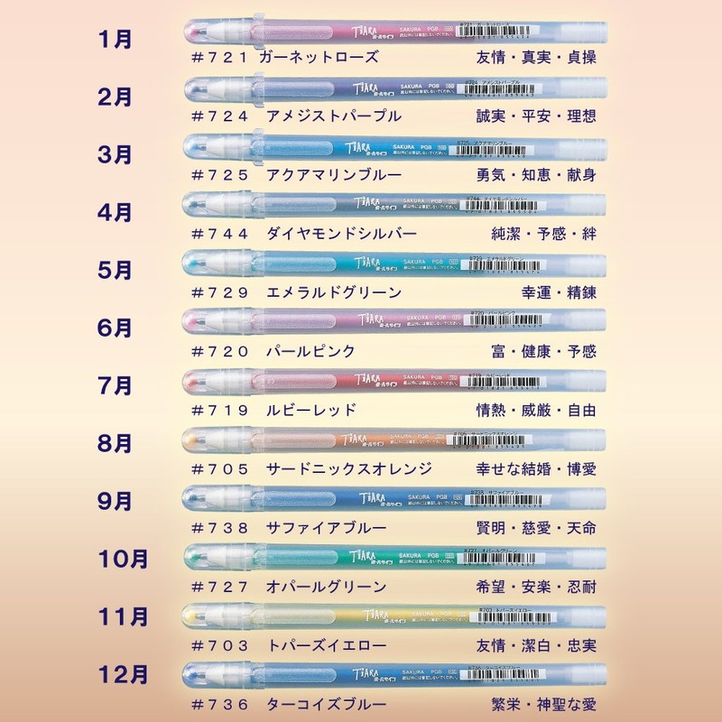 Sakura Crepas Water Based Ballpoint Pen, Ballpoint Sign, Tiara, PGB#724(10),