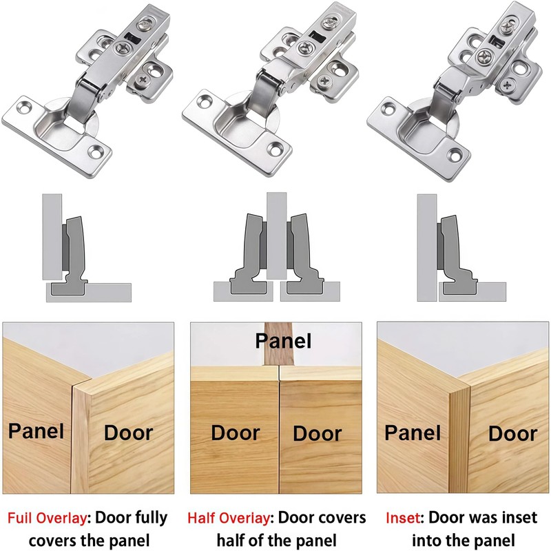 Luokim 20 Pack Half Overlay Soft Close Cabinet Hinges, Frameless