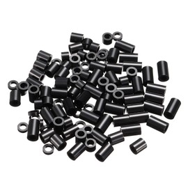 PATIKIL Round Spacer Washer Set, 100 Pack Nylon 2,5,8,10,12mm Length for M4 Screws Block 3D Printer TV Wall Mounting Electrical Outlet, Black