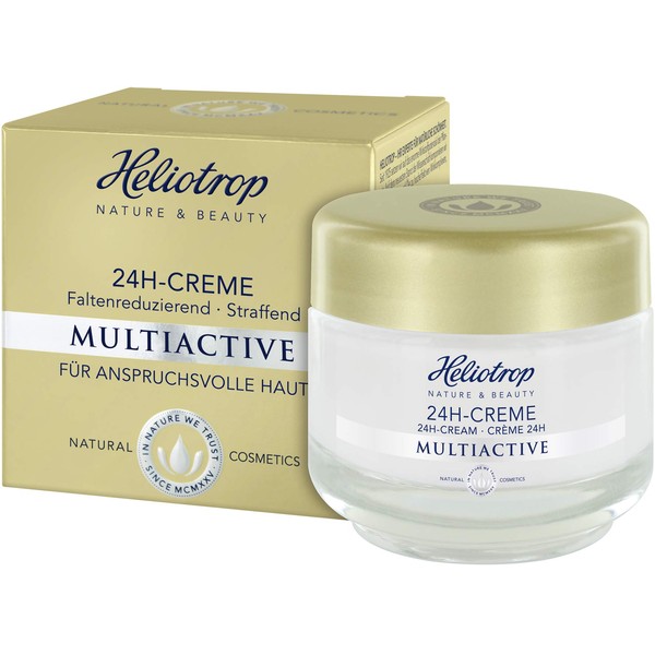 HELIOTROP Naturkosmetik Multi-Active 24-Hour Cream, with Effective Tightening Effect, Reduces