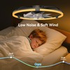 Franjulia Ceiling Fans with Lights and Remote, 20'' Low Profile