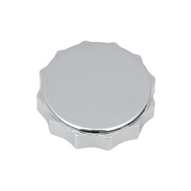 Early "CAM" Bayonet style 1936-1982 FL FX XL Harley Chrome NON-Vented Motorcycle Gas Tank Cap - Scalloped Style - Chopper Bobber Cafe Racer