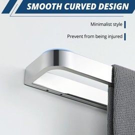 SAYAYO Chrome Towel Holder 20CM, Hand Towel Rail Wall Mounted for Bathroom