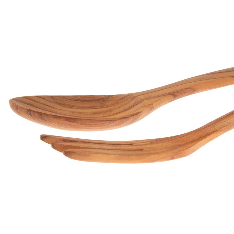 [arteinolivo] Olive Wood Salad Server (Curved Type/30 cm)