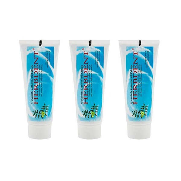 Herbdent Ayurvedic Toothpaste with Calcium - Flourid Free - 100% Vegan - 80 ml (3 x 80 ml)