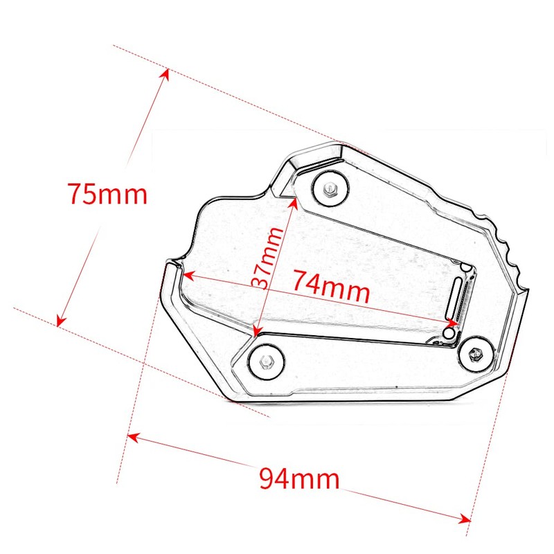 Modeer For Desert X 2022-2023 Motorcycle CNC Support Extension Plate