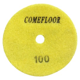 4 Inch Diamond Polishing Pads, Electroplated Grinding Sandpaper Disc Hook and Loop Backing for Glass Concrete Marble Stone Granite Sanding Polishing, Grit 100#, 4PCS