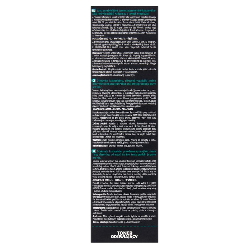 JOANNA Power Men Toner Medium Brown - Grey Hair Conceals