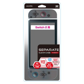 Allone ALG-NS2SCCL Switch2 Clear Case, 4.7 x 0.8 x 11.0 inches (12 x 2 x 28 cm), Compatible with Switch2, High Transparency, Protects Against Scratches and Dirt, Charges While Attached, Thin