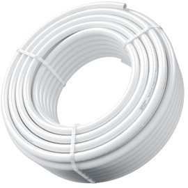 Happybuy PEX Pipe 3/4 Inch, 100 Feet PEX-B Flexible Tubing for Potable Water, Hot/Cold Water Lines, Plumbing Applications, Includes Cutter & Clamps, White