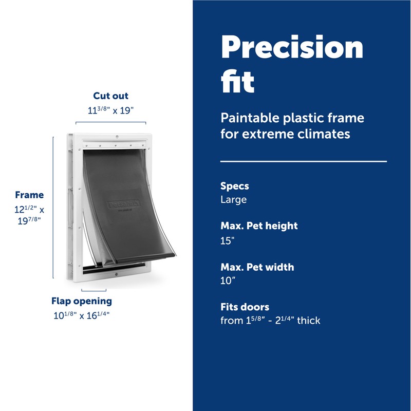 PetSafe Extreme Weather Plastic Pet Door - Energy-Saving Thermal Barrier
