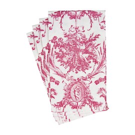 Caspari Romantic Toile Rose Guest Towel Napkins 15 per pack
