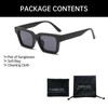 YAMEIZE Vintage Classic Rectangle Sunglasses for Women Men Retro Square